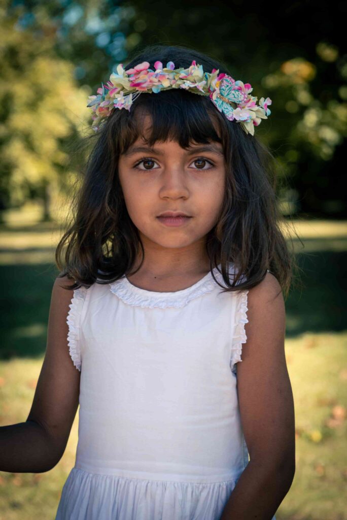 portait d' une princesse lors d' un mariage au parc de gretz armainvillier 77 en seine et marne